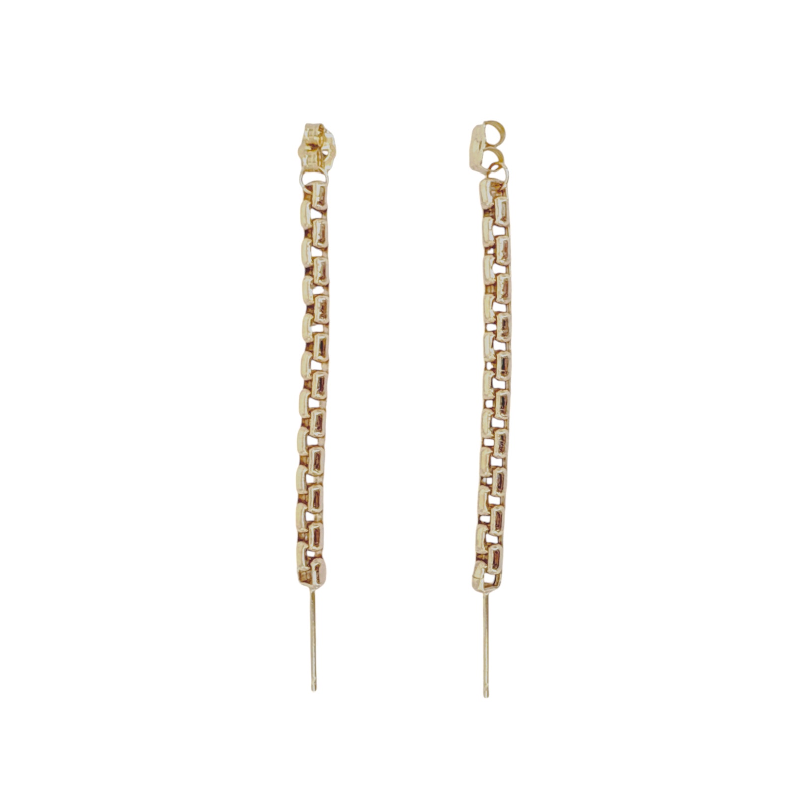 Zoe Chicco 14k Gold Large Box Chain Huggie Earrings — image 8 of 8